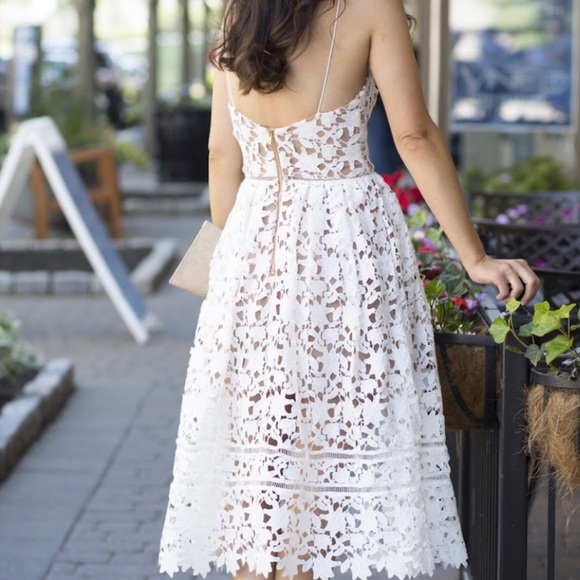 Self-Portrait style Beautiful White Lace Dress - Picture 6 of 6